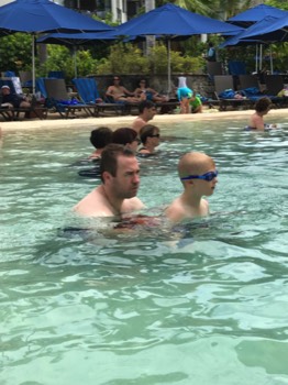 'My catch Dad'.