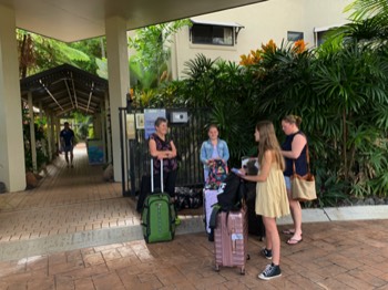 Arriving at our accommodation in Cairns
