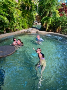 Back in the pool.