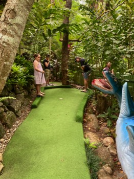 Putt-putt golf at Kuranda.